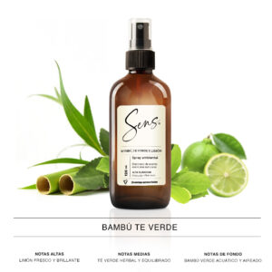 Te verde, bambú, y limón. 120 ml.